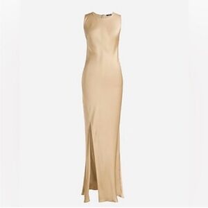 J. Crew Tan Sleeveless Sheath Maxi Dress